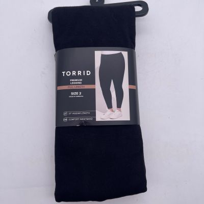 Torrid Women's Plus 2X Black Full Length Comfort Waist Premium Legging NWT T9