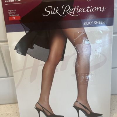 Hanes Silk Reflections Silky Sheer Control Top 717 Sheer toe EF Gentle brown