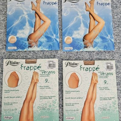 Lot of 4 Platino Pantyhose / Tights - Size M (II) - NIP