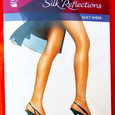 HANES SILKY SHEER CONTROL TOP 718 ~ SIZE CD ~ NEW ~ Reinforced Toe