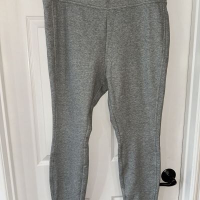 Lands' End Serious Sweats Women's 1X Pocket Leggings Cement Heather NEW