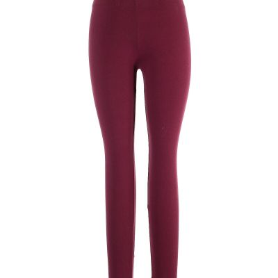 Ambiance Women Red Leggings L