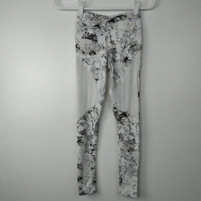 Varley Leggings Size XXS White Black Tie Dye Workout Activewear Athletic