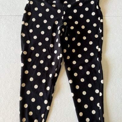 Torrid Black Polka Dot Capri Leggings Size 1 (Ivory Dots)