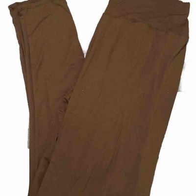 Women's Plus Size Solid Brown Yoga Band Leggings - Size 3X/5X - BNWOT