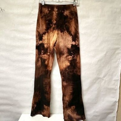 Cut Loose Soft Yoga  Tie Dye Long  Leggings Size Small Black Brown