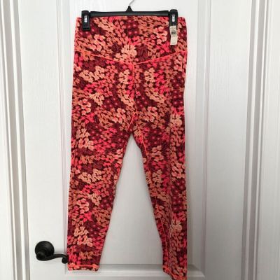 Offline by Aerie Women's Hi-Rise Leggings Large Red & Orange Abstract Print NWT