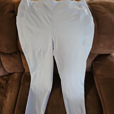 Zelos Women Blue Leggings 2X Plus. Beautiful Color And So Soft. LN