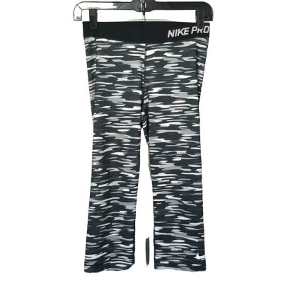 Nike Pro WMS Medium Leggings Capri  Black White Camouflage Running Camo Stretch