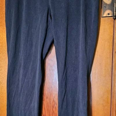 Lands End Size XL (18) Black Leggings Relaxed Stretch