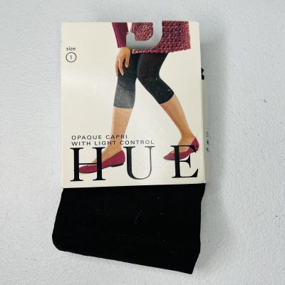 NWT Hue Opaque Capri Tights w/ Light Control Size 1 Black