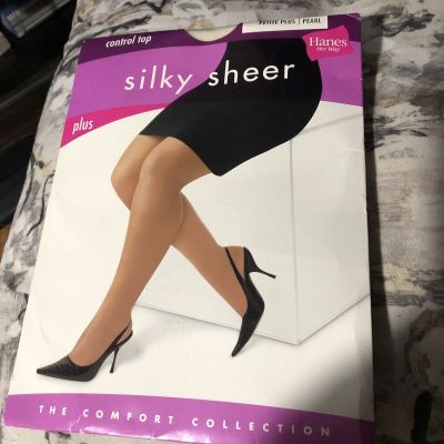 hanes silky sheer petite plus pearl Control Top Pantyhose