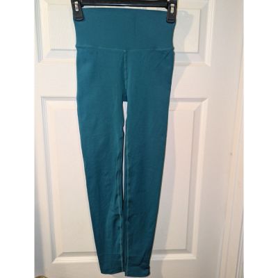 Fabletics Women's High Waisted Leggings Size Small Dark Jade Classic Sculptknit