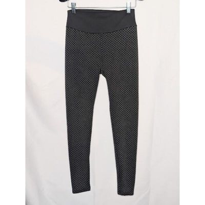 Womans Grey/Black Butt Lifting TikTok Honeycomb Workout Leggings Medium