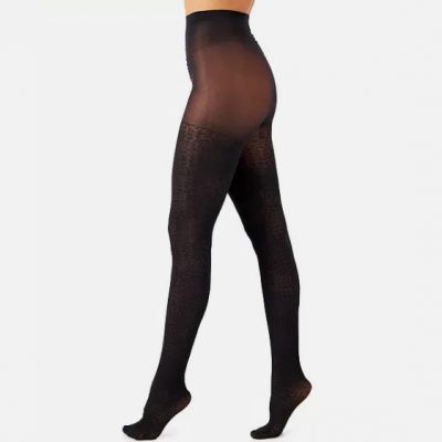 INC Women Tights Crocodile Print Black International Concepts