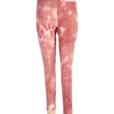 Hot Kiss Women Pink Leggings 1X Plus