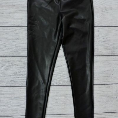 SPANX ASSETS NWOT Womens Sz Small Black All Over Faux Leather Shaping Leggings