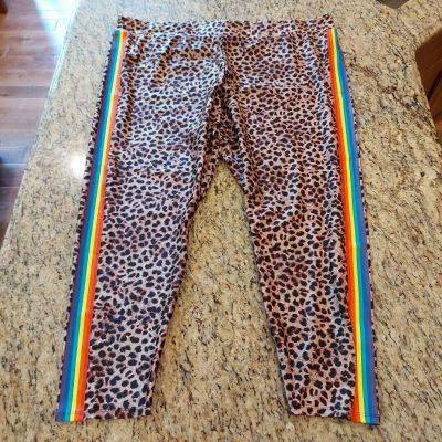 TORRID Women's Cheetah Print Leggings Plus Size 4 (4XL) Rainbow Side Cropped