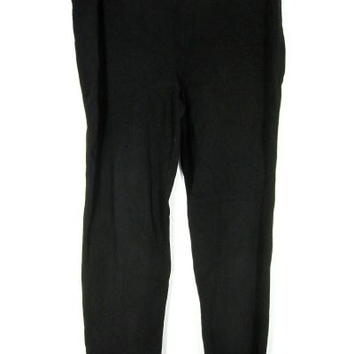 Jones New York Collection Legging PANTS L Large Solid Black Elastic Waist 246