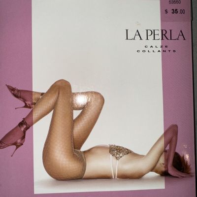 La Perla Trend Secret Fishnet Tights Color: Black Size: Small 53550