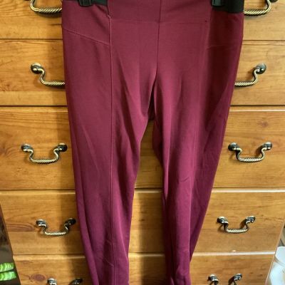 Simply Vera, Vera Wang Leggings, Burgundy, Size Medium, Pre-owned