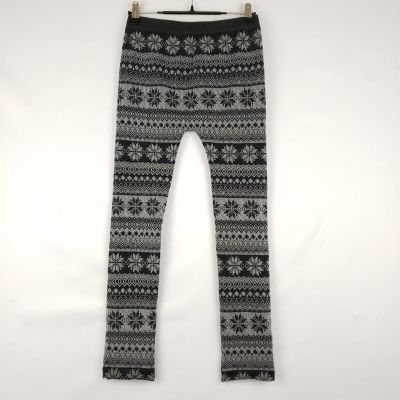 Soho Girls Leggings Womens Fair Isle Pattern Stretch Holiday Christmas Gray