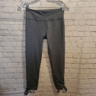 Abercrombie Fitch Low Rise Lattice Tie Ankle Leggings Grey Womens Size XS