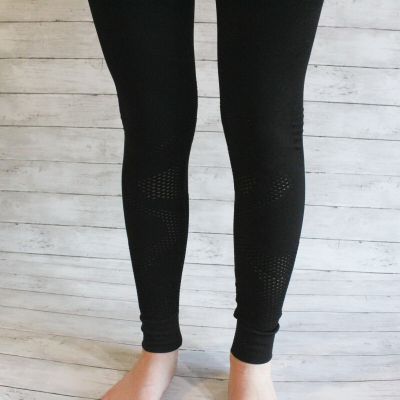 Women's Black Moto Leggings Size S Heavy Quality