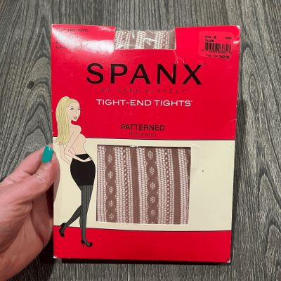 NWT Spanx Patterned Tight-End-Tights Bodyshaping Stretch Fitted Nude Size B