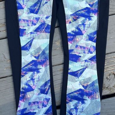 ATHLETA LUMINOUS POWDER PEAK YOGA LEGGING BLUE FULL LENGTH EXERCISE Size Small