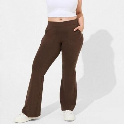 Torrid Leggings 00X Medium Brown Full Length Premium Pants Flare Pocket Plus New