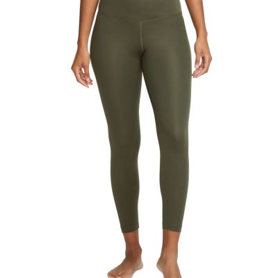 Nike Womens Yoga 7/8 Length Leggings Size Small Color Cargo Khakimedium Olive