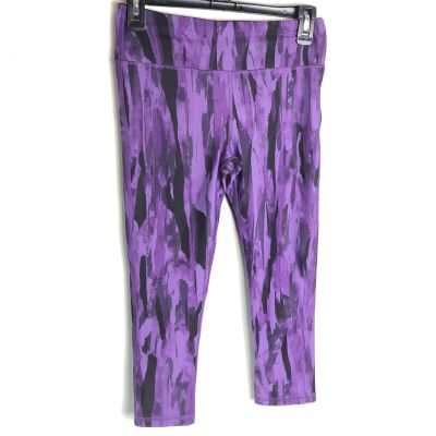 Marika Sport Womens S 4-6 Capri Leggings Pocket Workout Athleisure Purple Small