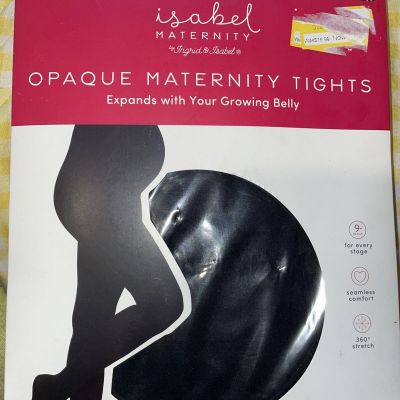 Isabel Opaque Maternity Tights by Ingrid & Isabel, Pregnancy Tights, Black S/M