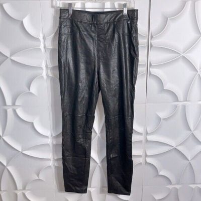 Spanx faux leather shiny legging pants sz M.  (96)