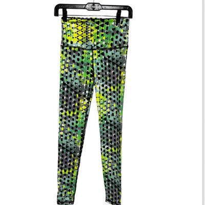 Victoria’s Secret Sport Leggings Women’s Size XS Green Geometric DEN-D