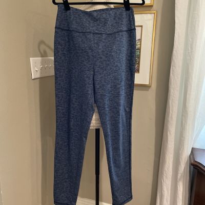 T by Talbots Women’s Large Active Legging Blue Cheetah Yoga Pant Athletic