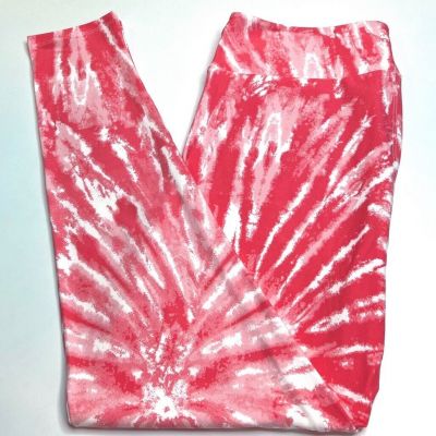 NEW LuLaRoe TC Leggings Tie Dye PINK Stripe Line TROPICAL Hippie Island BCA