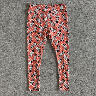 LuLaRoe Orange/White Disney Minnie Mouse Leggings Tall & Curvy