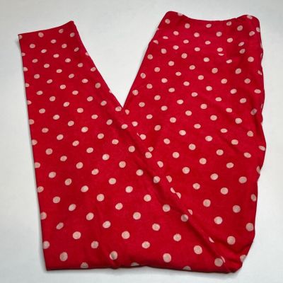 NEW LuLaRoe TC Leggings RED PINK Circle Love Ya JULY 4th POLKA DOT Spot Holiday