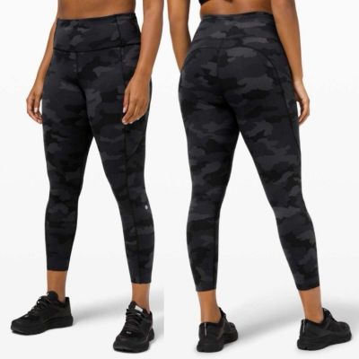 Lululemon Nulux Heritage 365 Camo Leggings in Deep Coal Multi Size 20