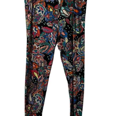 LuLaRoe TC2 Womens Sz 18+ Colorful Leggings Large Paisley Stretch Soft Comfort