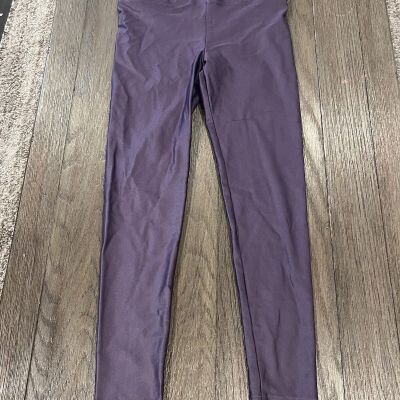 Womens Koral Shiny Purple Spandex Leggings Size Medium