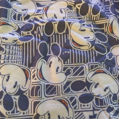 LulaRoe Disney Blue/White Mickey Leggings TC