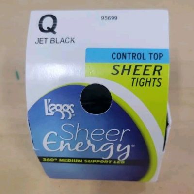 Leggs Sheer Energy Control Top Sheer Tights Size Q