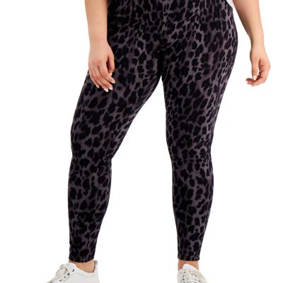 Style & Co Women's Plus Size Printed Leggings (3X, Classic Animal Grey)