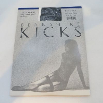 Berkshire Kicks Stockings Fantasy Black Size A-B Style No. 1550 vintage 1988