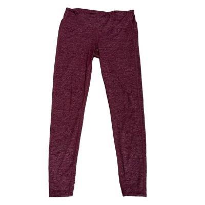 Athleta Quest Chaturanga Leggings Heathered Burgundy Size Medium