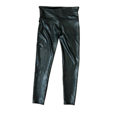 SPANX Faux Leather Leggings Black Size 1X NEW