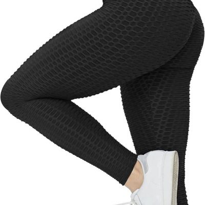 FORLIFE Tiktok Butt Leggings,Butt Lift Leggings Workout Medium, Black